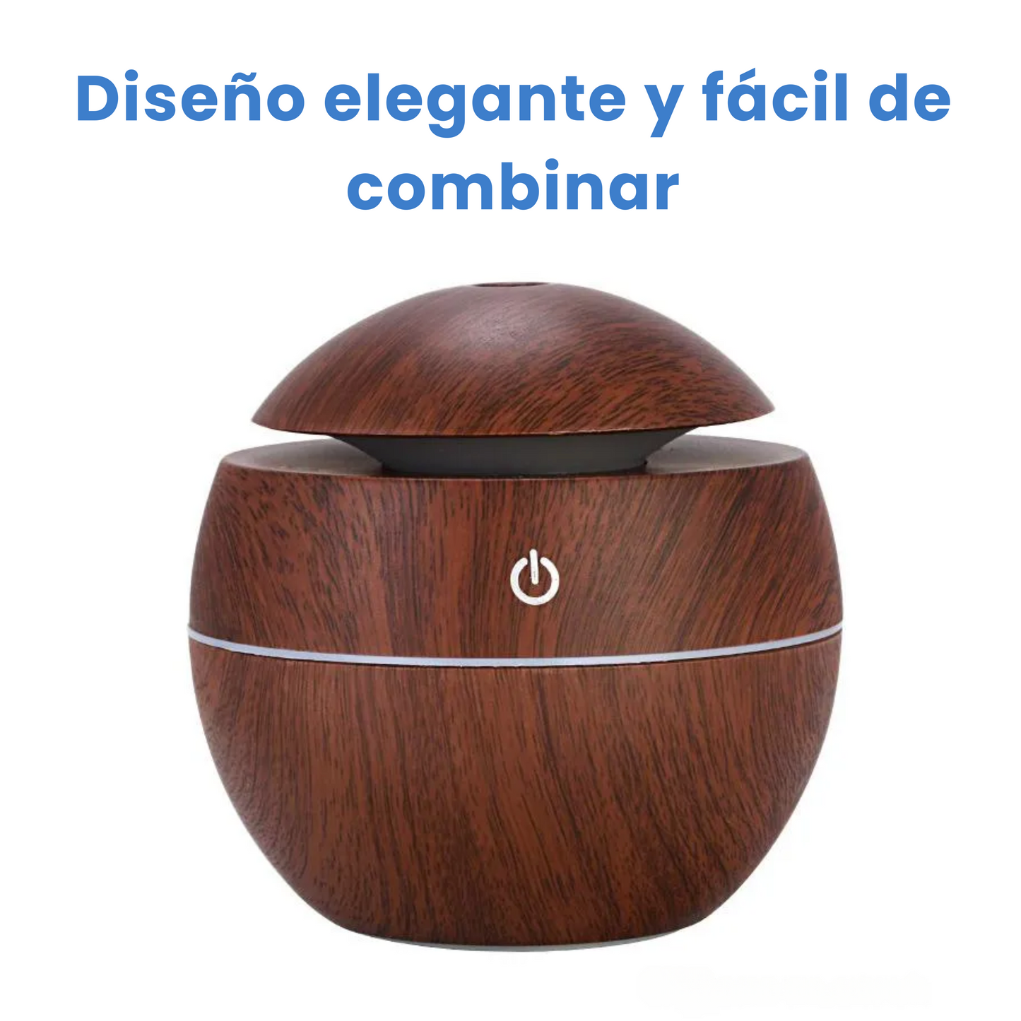 Humificador Ultrasónico Redondo Tipo Madera