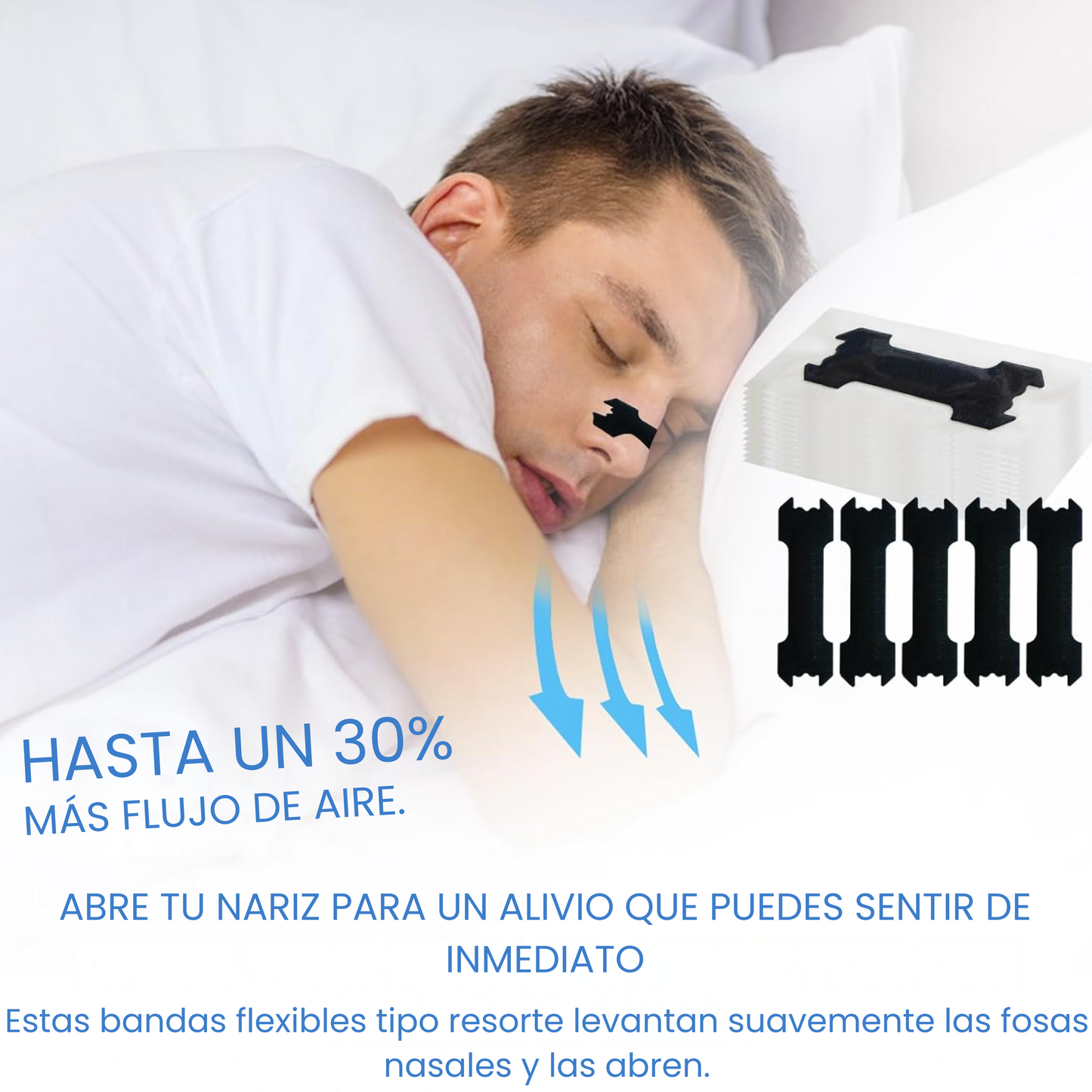 Tiras Nasales Ronquidos, Deporte, Mejor Respiración, 30 Unidades