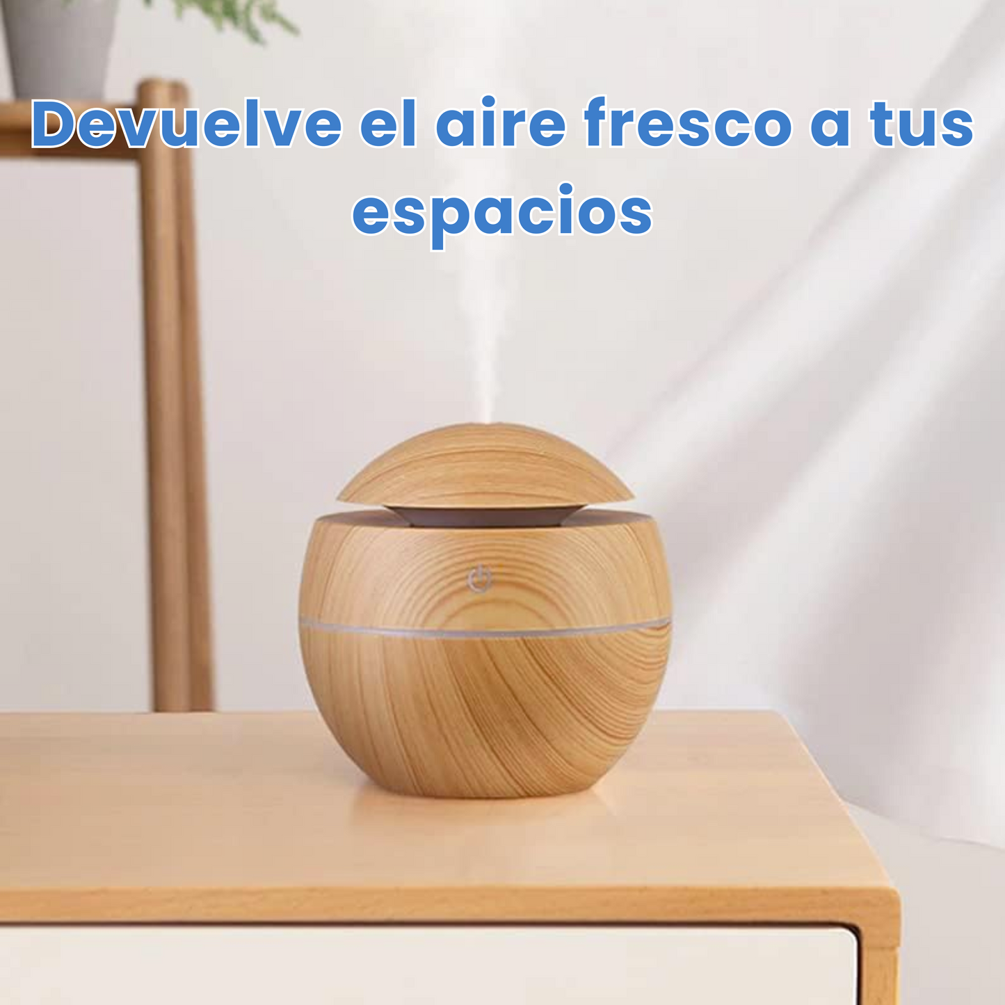 Humificador Ultrasónico Redondo Tipo Madera